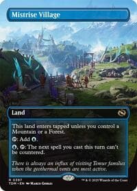 Mistrise Village (Borderless) - Tarkir: Dragonstorm - Magic: The Gathering card