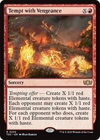 Tempt with Vengeance - Commander: Tarkir: Dragonstorm - Magic: The Gathering card