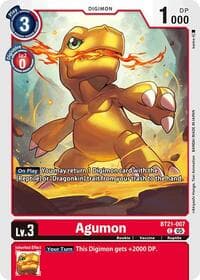 Agumon - BT21-007 - World Convergence - Digimon Card Game card