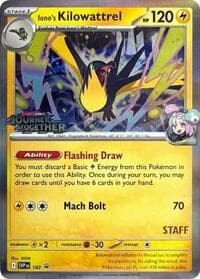 Iono's Kilowattrel - 182 (Prerelease) [Staff] - SV: Scarlet & Violet Promo Cards - Pokemon card