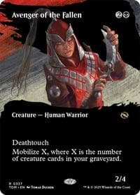 Avenger of the Fallen (Borderless) - Tarkir: Dragonstorm - Magic: The Gathering card