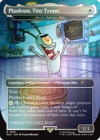 Plankton, Tiny Tyrant - Skrelv, Defector Mite (Rainbow Foil) - Secret Lair Drop Series - Magic: The Gathering card
