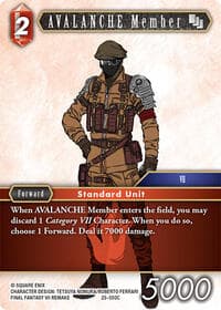 AVALANCHE Member - Tears of the Planet - Final Fantasy TCG card