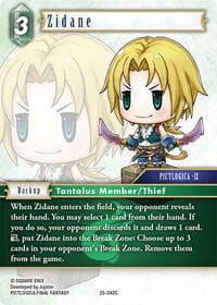 Zidane - Tears of the Planet - Final Fantasy TCG card