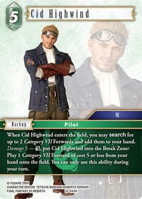 Cid Highwind - Tears of the Planet - Final Fantasy TCG card