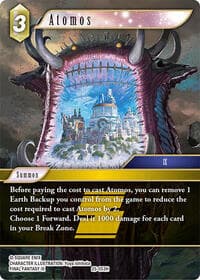 Atomos - Tears of the Planet - Final Fantasy TCG card