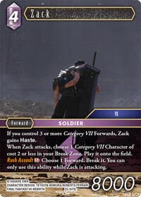 Zack - Tears of the Planet - Final Fantasy TCG card