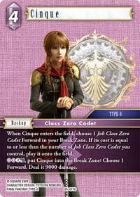 Cinque - Tears of the Planet - Final Fantasy TCG card