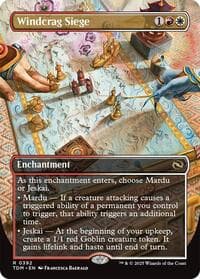 Windcrag Siege (Borderless) - Tarkir: Dragonstorm - Magic: The Gathering card