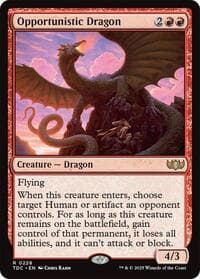 Opportunistic Dragon - Commander: Tarkir: Dragonstorm - Magic: The Gathering card