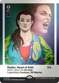 Radha, Heart of Keld (Rainbow Foil) - Secret Lair Drop Series - Magic: The Gathering card