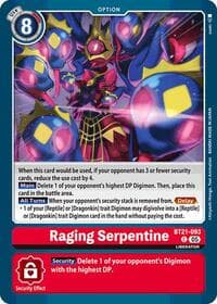 Raging Serpentine - World Convergence - Digimon Card Game card