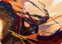 Dragonback Lancer Art Card (3/54) (Gold-Stamped Signature) - Art Series: Tarkir: Dragonstorm - Magic: The Gathering card