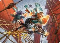 Aligned Heart Art Card (52/54) (Gold-Stamped Signature) - Art Series: Tarkir: Dragonstorm - Magic: The Gathering card