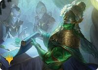 Sibsig Appraiser Art Card (8/54) (Gold-Stamped Planeswalker Symbol) - Art Series: Tarkir: Dragonstorm - Magic: The Gathering card