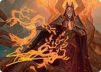 Abzan Devotee Art Card (10/54) (Gold-Stamped Signature) - Art Series: Tarkir: Dragonstorm - Magic: The Gathering card