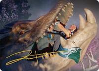 Jaws of Defeat Art Card (53/54) (Gold-Stamped Signature) - Art Series: Tarkir: Dragonstorm - Magic: The Gathering card