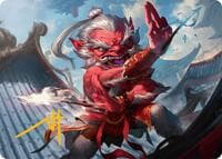 Devoted Duelist Art Card (15/54) (Gold-Stamped Signature) - Art Series: Tarkir: Dragonstorm - Magic: The Gathering card