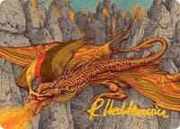 Magmatic Hellkite Art Card (34/54) (Gold-Stamped Signature) - Art Series: Tarkir: Dragonstorm - Magic: The Gathering card