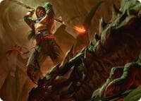 Sarkhan's Resolve Art Card (18/54) - Art Series: Tarkir: Dragonstorm - Magic: The Gathering card