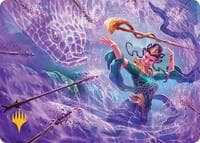 Snakeskin Veil Art Card (19/54) (Gold-Stamped Planeswalker Symbol) - Art Series: Tarkir: Dragonstorm - Magic: The Gathering card