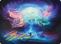 Call the Spirit Dragons Art Card (21/54) (Gold-Stamped Signature) - Art Series: Tarkir: Dragonstorm - Magic: The Gathering card