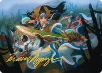 Eshki Dragonclaw Art Card (23/54) (Gold-Stamped Signature) - Art Series: Tarkir: Dragonstorm - Magic: The Gathering card