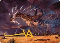 Neriv, Heart of the Storm Art Card (25/54) (Gold-Stamped Signature) - Art Series: Tarkir: Dragonstorm - Magic: The Gathering card