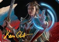 Narset, Jeskai Waymaster Art Card (44/54) (Gold-Stamped Signature) - Art Series: Tarkir: Dragonstorm - Magic: The Gathering card