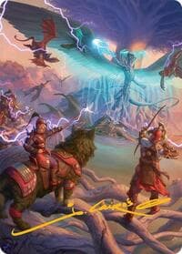 All-Out Assault Art Card (50/54) (Gold-Stamped Signature) - Art Series: Tarkir: Dragonstorm - Magic: The Gathering card