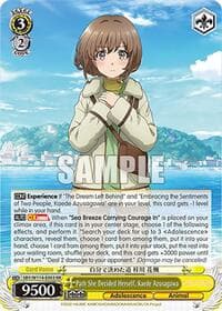 Path She Decided Herself, Kaede Azusagawa - Rascal Does Not Dream Series - Weiss Schwarz card