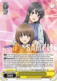 Fashion Show, Kaede Azusagawa & Mai Sakurajima - Rascal Does Not Dream Series - Weiss Schwarz card