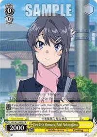 Devilish Remark, Mai Sakurajima - Rascal Does Not Dream Series - Weiss Schwarz card