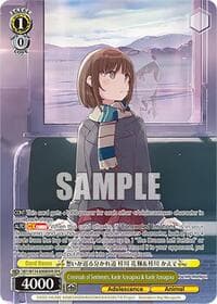 Crossroads of Sentiments, Kaede Azusagawa & Kaede Azusagawa (OFR) - Rascal Does Not Dream Series - Weiss Schwarz card