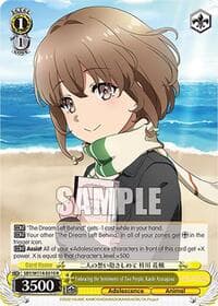 Embracing the Sentiments of Two People, Kaede Azusagawa - Rascal Does Not Dream Series - Weiss Schwarz card