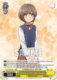 Fukashigi no Carte, Kaede Azusagawa - Rascal Does Not Dream Series - Weiss Schwarz card