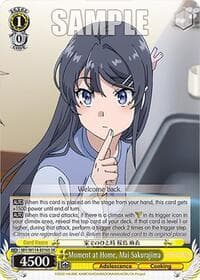 Moment at Home, Mai Sakurajima (SR) - Rascal Does Not Dream Series - Weiss Schwarz card