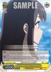Encouraging Answer, Uzuki Hirokawa - Rascal Does Not Dream Series - Weiss Schwarz card