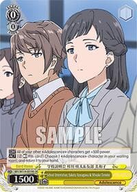 School Orientation, Sakuta Azusagawa & Miwako Tomobe (SR) - Rascal Does Not Dream Series - Weiss Schwarz card