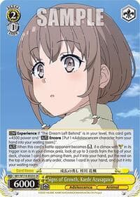 Signs of Growth, Kaede Azusagawa (SR) - Rascal Does Not Dream Series - Weiss Schwarz card