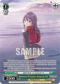 Ephemeral Existence, Knapsack Kid (OFR) - Rascal Does Not Dream Series - Weiss Schwarz card
