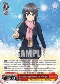 Accumulating Memories, Mai Sakurajima - Rascal Does Not Dream Series - Weiss Schwarz card