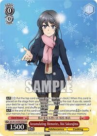 Accumulating Memories, Mai Sakurajima (OFR) - Rascal Does Not Dream Series - Weiss Schwarz card