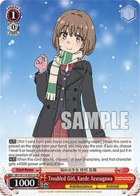 Troubled Girl, Kaede Azusagawa (SR) - Rascal Does Not Dream Series - Weiss Schwarz card