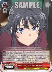 New Scar, Mai Sakurajima - Rascal Does Not Dream Series - Weiss Schwarz card