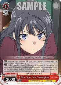 New Scar, Mai Sakurajima (SR) - Rascal Does Not Dream Series - Weiss Schwarz card