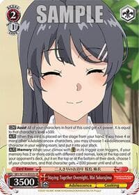 Staying Together Overnight, Mai Sakurajima (SR) - Rascal Does Not Dream Series - Weiss Schwarz card