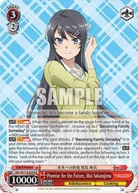 Promise for the Future, Mai Sakurajima - Rascal Does Not Dream Series - Weiss Schwarz card