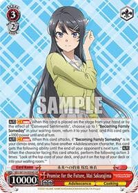 Promise for the Future, Mai Sakurajima (SR) - Rascal Does Not Dream Series - Weiss Schwarz card