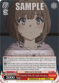Unfamiliar Daily Life, Kaede Azusagawa - Rascal Does Not Dream Series - Weiss Schwarz card